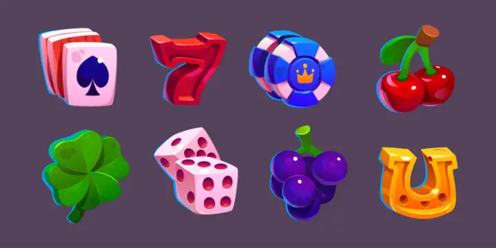 Casino game slot machine icon