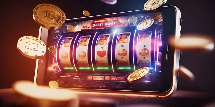 Casino banner slot machine with jackpot